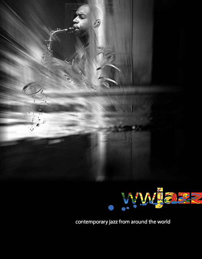  One of a series of images promoting a radio station 'wwjazz'.